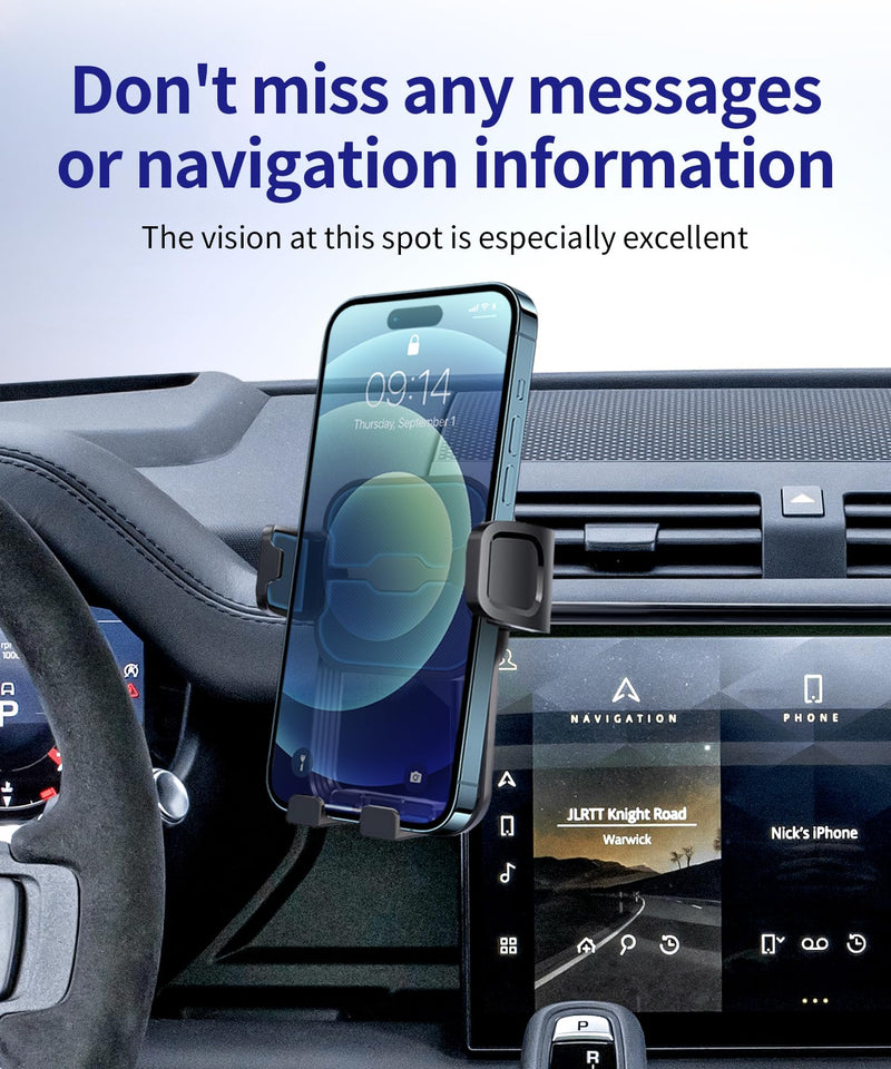 Auto Clamp Car Phone Holder for Land Rover Defender 2022-2025, 11.4" Screen | Magsafe Accessories Fast Charging Magnetic cell phone Holder Clip Compatible with iPhone Android, 3D Fit Vehicle Phone Stand