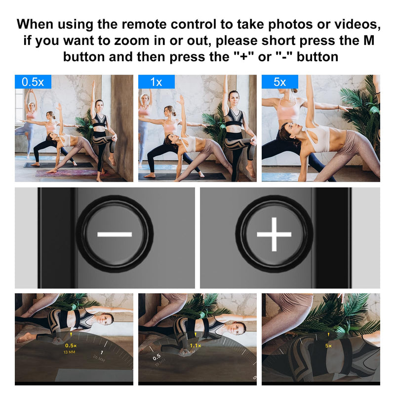 Newmowa Phone Remote Selfie Stick, Extendable Tripod with Rechargeable Detachable Remote for iPhone Video Photo Shooting/Zooming/Lens Switching, Compatible with iPhone 11 and Above(iOS 15 Above)