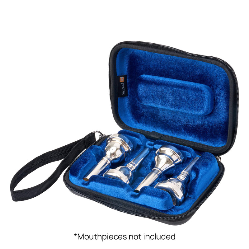 Protec ZIP Trombone/Euphonium Mouthpiece Case (4-Piece), Black, Model BM222 4-Piece