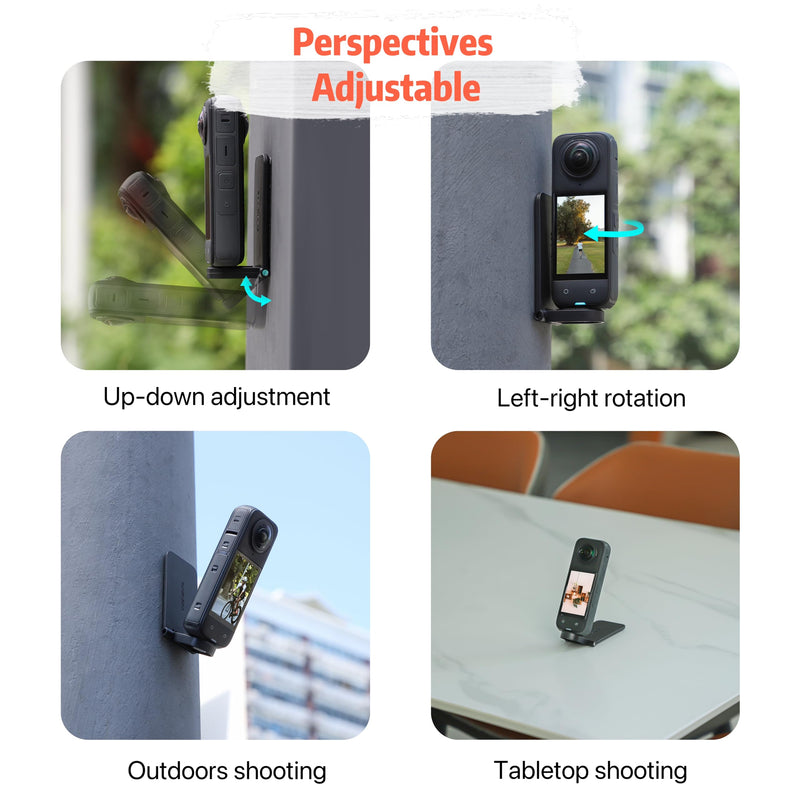 Insta360 X4 Magnetic Mount Stand Compatible for Insta360 Camera, Magnet Steering Holder Bracket with 1/4 Screw for 360 Action Camera, Stand Base for Insta360 X4/X3/X/GO 3/GO 2/DJI Pocket 3