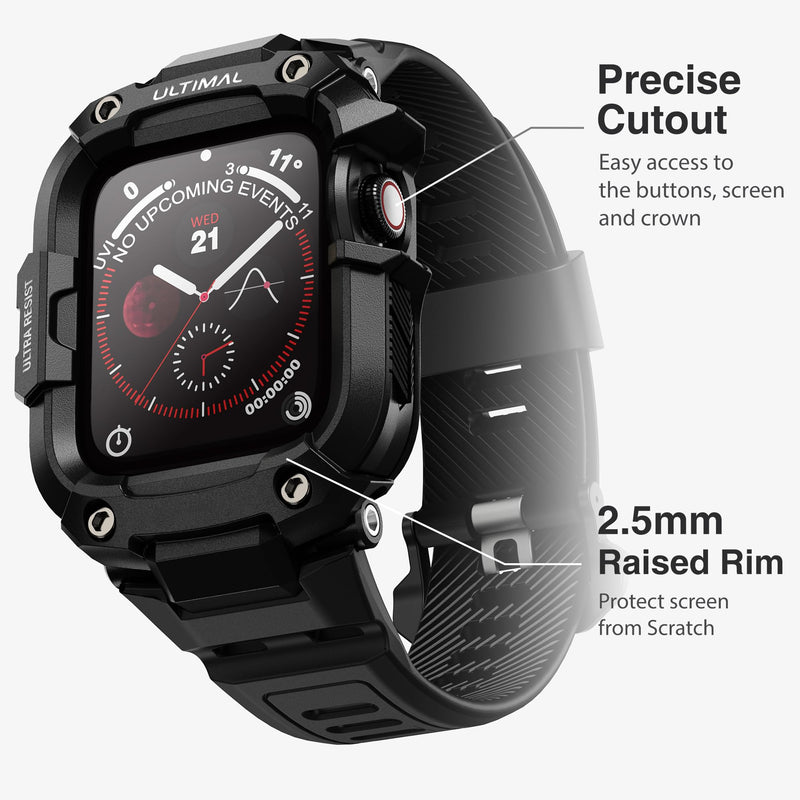 For Apple watch 45mm Band Bumper Case and Nylon Sport Band