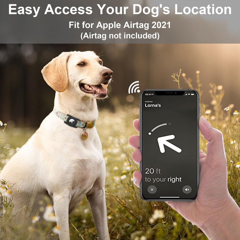 SANKALA Waterproof Airtag Collar Holder, [1 Pack] Silicone Full Body Covered Anti-Lost Apple Air Tag Case for Pet Collar Backpack 1 Pack