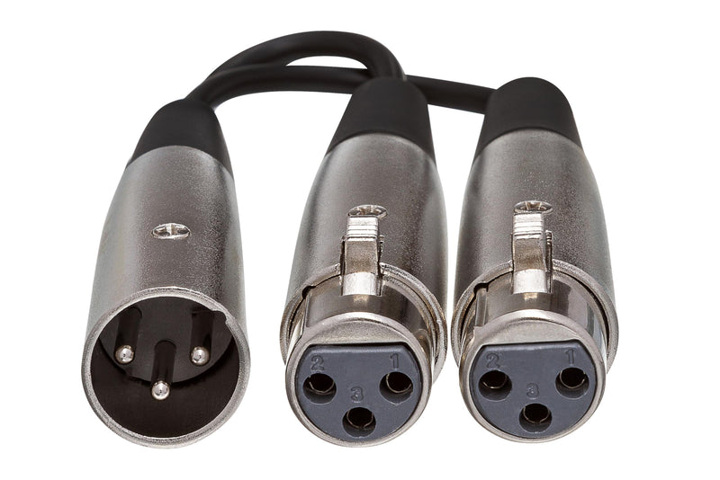 [AUSTRALIA] - Hosa YXF-101.5 Y Cable, Dual XLR3F to XLR3M, 18 Inches 
