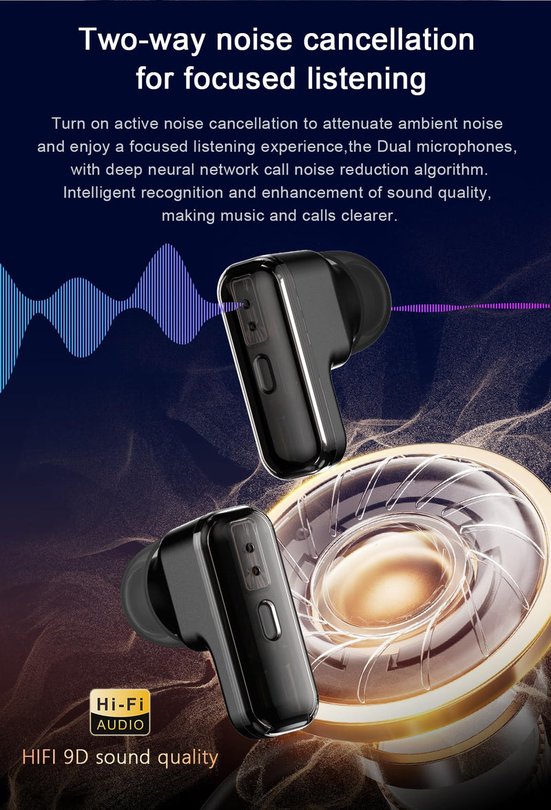 Smart Watch with Earbuds,2.02" HD Screen,2 in 1 Smart Watches for Women,Waterproof Fitness Tracker Watch with Wireless Earphone Compatible for Android iOS with Sports Monitor Sleep Golden