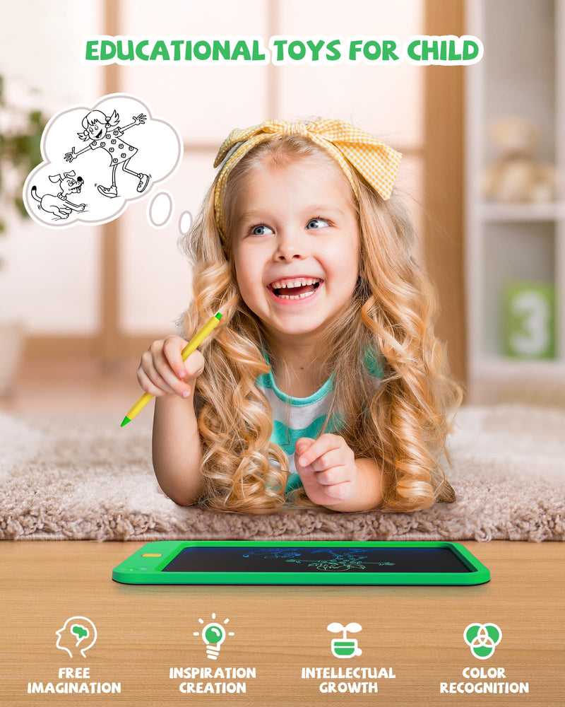 LCD Writing Tablet 10 Inch for Kids（Navy+Green）