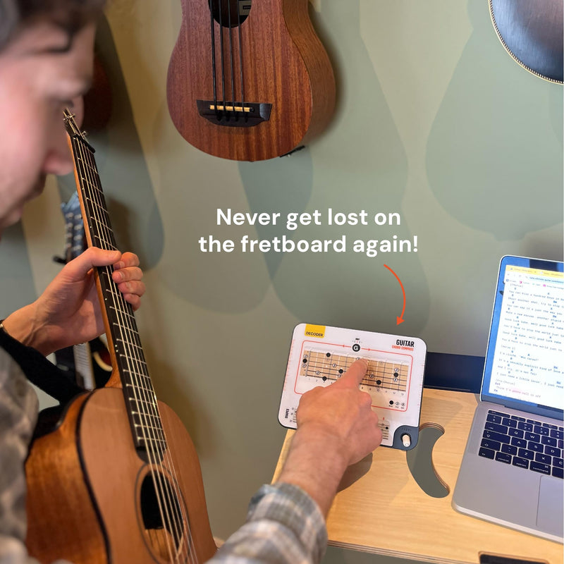 Guitar Chord Learning Tool - Chord Compass - Understand CAGED System for Guitar - Build Chords from Chord Structure and Recognising Chord Patterns - For Beginner Guitar and Intermediate Players DEC COMPASS GUITAR BOOK CHORDS