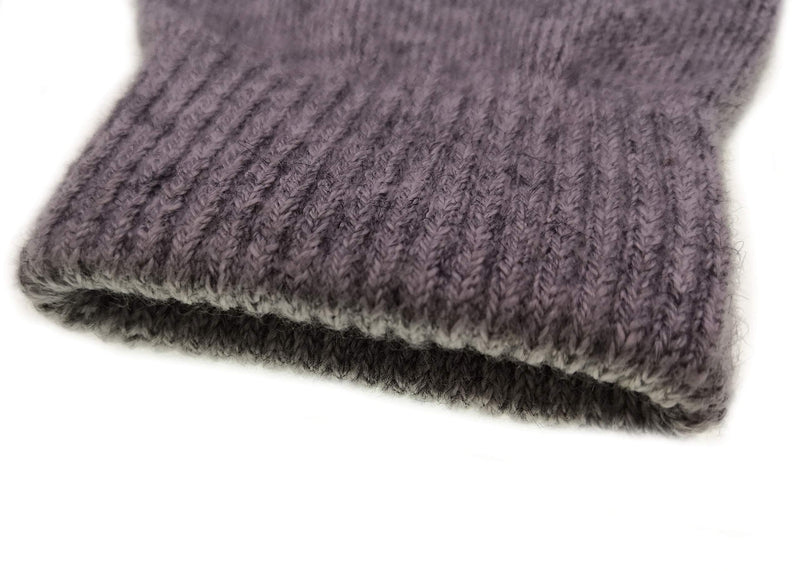 NOVAWO Wool Blend Fingerless Gloves Warm Arm Warmers Unisex Typing Gloves Dark Gray