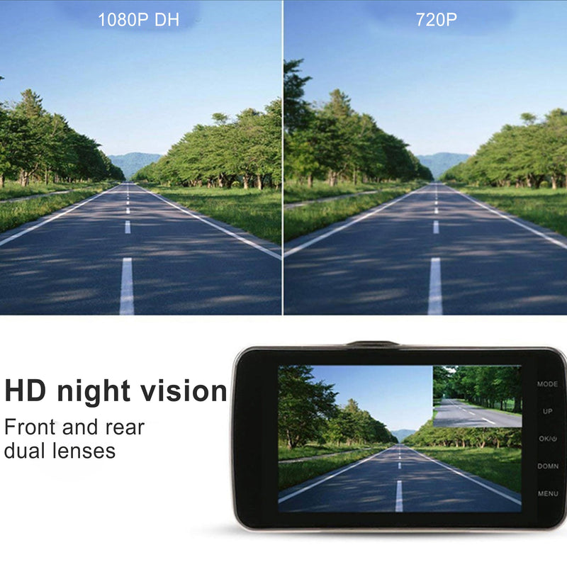 Dash Camera Front and Inside Dash Cam for Car Security 1080P Video Recorder with Audio Plug and Play, WDR, Night Vision, G-Sensor Auto Lock, 2 Inch Screen Vehicle Security S10