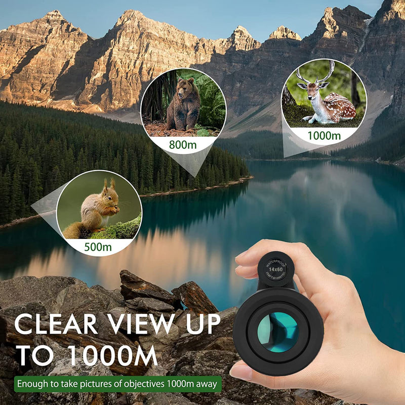 12×60 Monocular Telescope with Smartphone Holder & Upgraded Tripod, High Powered SMC & BAK4 Scope, Birthday Gifts for Men Dad Him Husband Teen, White Elephant Gift, Outdoors Survival Hiking Gear