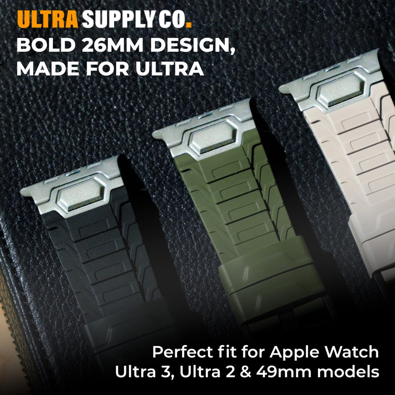Titan FKM Premium Sport Band for Apple Watch Ultra 3, Ultra 2 & Ultra 49mm Natural / Starlight