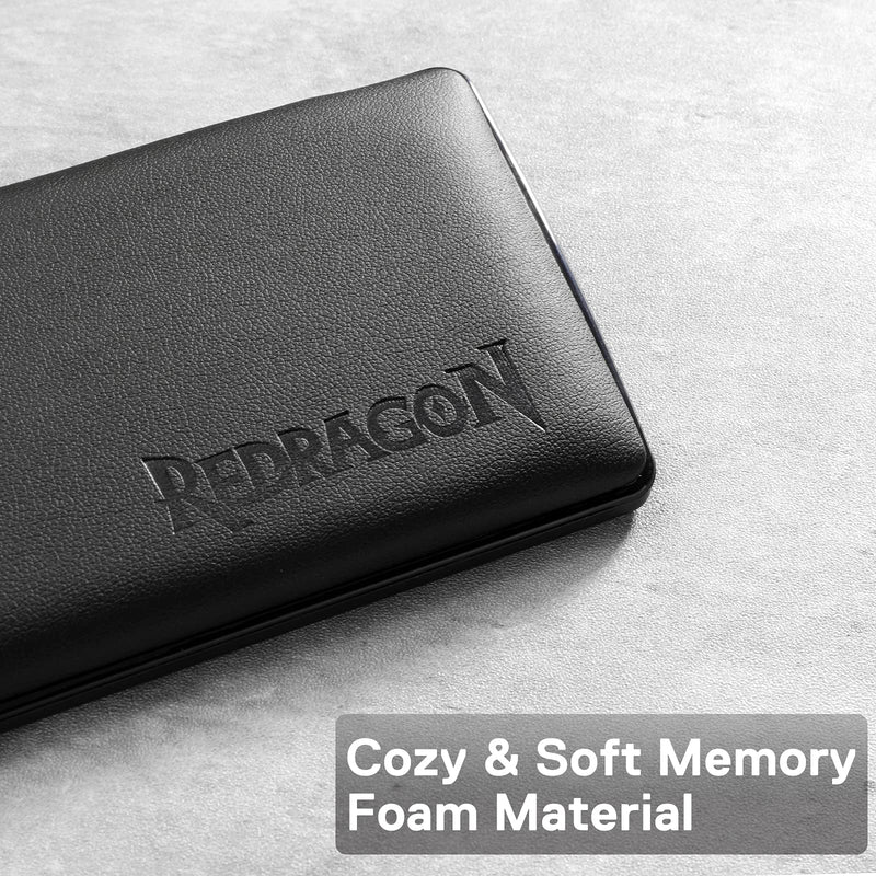 Redragon P035 Meteor S Computer Keyboard Wrist Rest Pad, Ergonomic Soft Memory Foam Wrist Support w/ Anti-Slip Rubber Base, 60% 61 Keys Compact Size 11.38 x 2.87 in, 0.78 inch (20mm) Height, Black 60% Compact