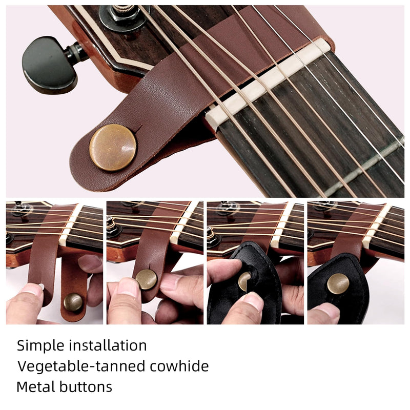 Guitar Strap, Jacquard Embroidered Cotton Guitar Straps with Double Sided Vegetable Tanned Cowhide Leather Ends for Bass, Electro Acoustic, Great Gift for Kids and Guitarists Brown Jacquard Lotus pattern jacquard in brown Adjustable 38-63 inches