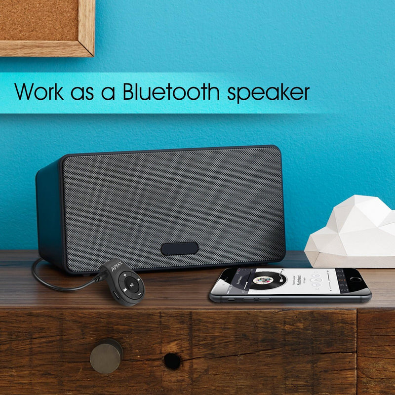 [AUSTRALIA] - APEKX Clip Bluetooth Audio Adapter for Headphones, Headset, Speaker, Wireless Receiver with MIC for Hands-Released Call and Music 