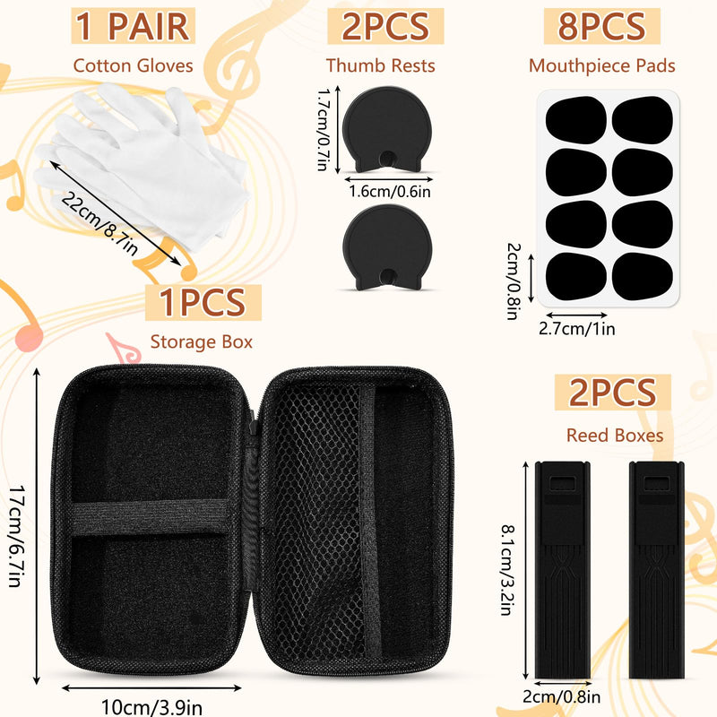 23 Pcs Clarinet Cleaning Kit Clarinet Accessories All in One Clarinet Cleaner Kit with Maintenance Kit Clarinet Swab Clarinet Reeds Cork Grease Thumb Rest for Clarinet Wind Instrument (Yellow) Yellow