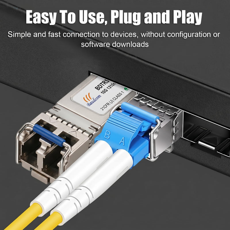 10GBASE-LR SFP+ transceiver 10KM, 10G SFP LR singlemode Module Compatible with Cisco SFP-10G-LR, MA-SFP-10GB-LR, Ubiquiti UniFi UF-SM-10G, Mikrotik S+31DLC10D, Netgear AXM762, 2 Pack 10GBase-LR: 10km x2
