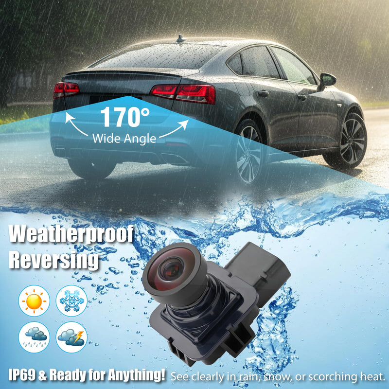 Rear View Backup Camera | Compatible with Ford Escape 2013 2014 2015 2016 2017, Replaces EV4T19G490CA