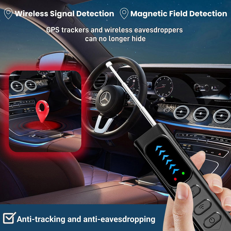 [AUSTRALIA] - Hidden Camera Detectors,Anti-Spying Device,Portable GPS Tracker Detector and Bug Sweeper Device,Wireless Signal and RF Scanner,Hidden Camera Finder for Travel,Hotels,Home,Office,Car 