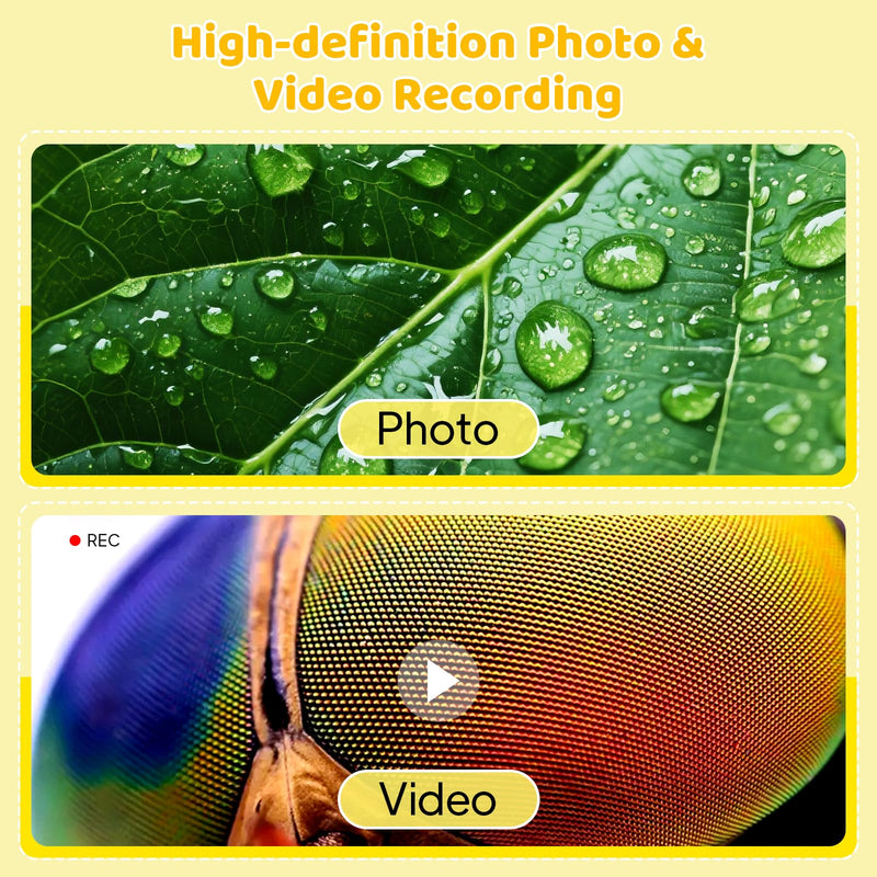 [AUSTRALIA] - Kids Microscope, Pocket Portable Microscope for Kids with 2'' Inch Screen - Powerful Handheld Microscopes Bug Microscope with Light, 2026 Best Easter Birthday Gifts for Age 3-12 Boys - Blue 