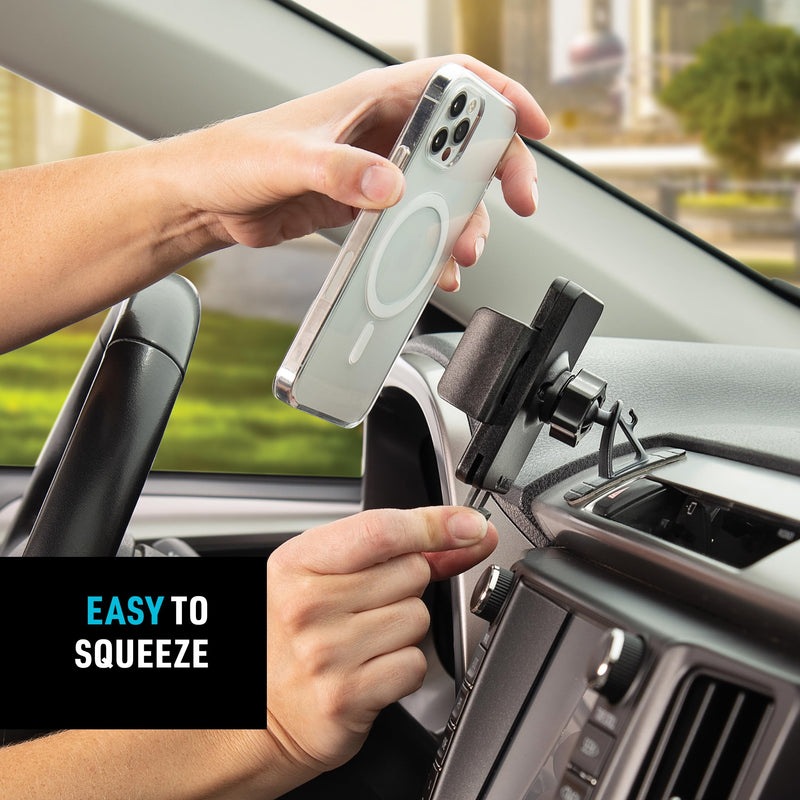 Nite IZE Squeeze Universal Dash Mount - Phone Holder & Mount for Car Dashboard - Cell Phone Accessories with Universal Design - Black One Size