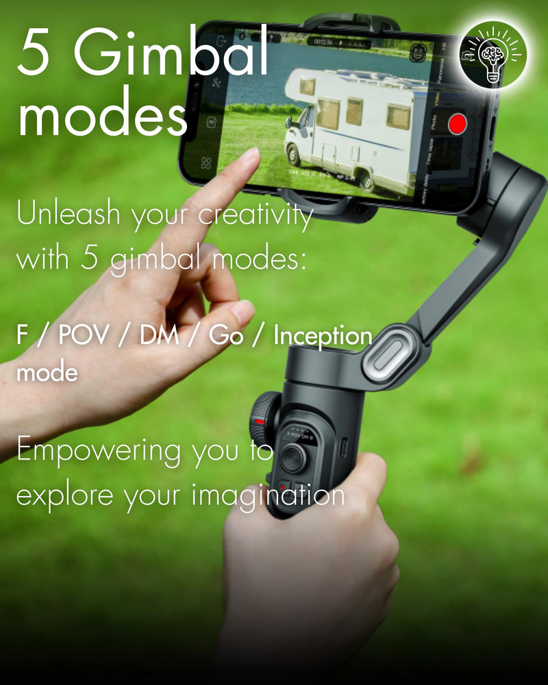 Phone Gimbal Stabilizer 3-Axis Smartphone Foldable Gimbal for iPhone Gimble with Focus Wheel TikTok YouTube Vlog Stabilizer for iPhone 15 14 13 12 Pro Max&Android-Smart XE Smart XE
