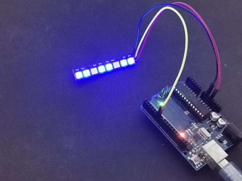 10PCS WS2812 RGB LED Stick Ring 8 X 5050 WS2812B 8 Bits Individual addressable LED Lamp Light with Integrated Drivers for Arduino Raspberry Pi Mirco:bit ESP32 for Decorative Lighting