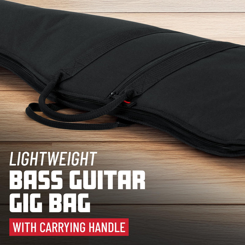 [AUSTRALIA] - Gator Cases Foam Padded Bass Guitar Gig Bag, Fits Jazz and Precision Style Bass Guitars up to 46.5" in Length (GBE-BASS) 