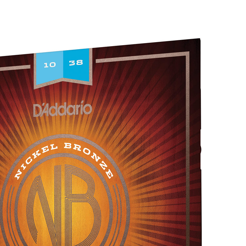 D'Addario NBM1038 Nickel Bronze Mandolin Strings, Light, 10-38