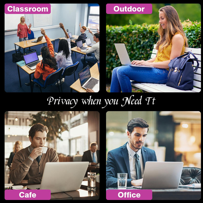 PYS Magnetic 14 Inch Laptop Privacy Screen(16:9 Aspect) - Computer Screen Privacy Shield, Anti-Glare Blue Light Filter, Detachable Privacy Screen Protector for Lenovo Thinkpad, HP Elitebook, Dell 14 Inch (16:9)