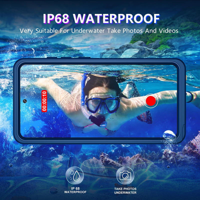 Designed for Samsung Galaxy S26 Ultra Case Waterproof, Built-in Lens & Screen Protector Military Grade Shockproof Dropproof IP68 Underwater Full Body Phone Case for Galaxy S26 Ultra 6.9"-Blue Blue Samsung Galaxy S26 Ultra 6.9"
