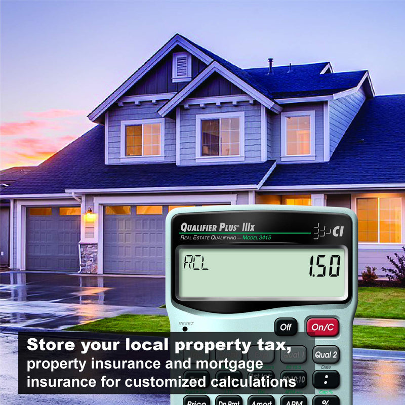 Calculated Industries 3415 Qualifier Plus IIIx Advanced Real Estate Mortgage Finance Calculator | Simple Operation | Buyer Pre-Qualifying | Solves Payments, Amortization, ARMs, Combos, FHA, VA, More | Advanced Mortgage Finance, Simple Operation, Buyer ...