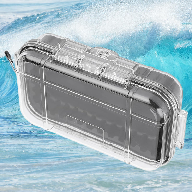 Waterproof Dry Box Protective Case, IP67 Water Resistant Portable Micro Case Watertight Storage Box for Phones, Knives, Wallets, Watches (Transparent, Small) (Pack of 2) Small (Pack of 2) Transparent