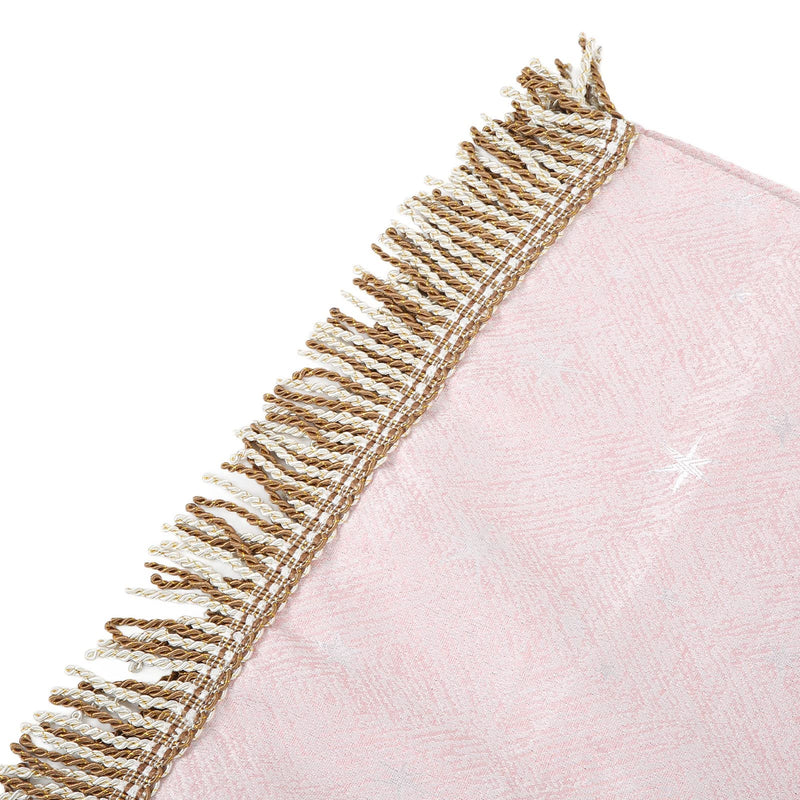 88 Key Piano Cloth,Golden Velvet Piano Cover,Keyboard Protective Cover with Tassel Decoration() Pink