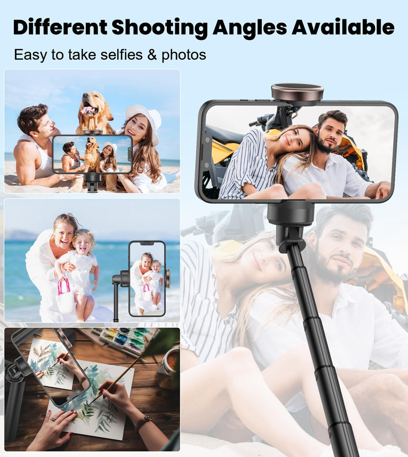 TONEOF Upgraded 60" Selfie Stick Tripod,All-in-1 Extendable Cell Phone Tripod Stand with Integrated Remote,360° Rotate Lightweight & Portable Tripod for 4-7 Inch iPhone Android/Video Recording/Travel