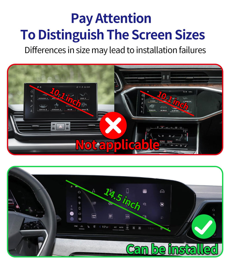 Auto Clamp Car Phone Holder for Audi A6,A5,S5,Q5,SQ5,Q6L e-tron Accessories | Universal Mechanical clip Cell phone Mount Accessories Fit iPhone Android,Automobile Cradle GPS Dashboard Navigation Bracket For 14.5-inch 2026 A5/A6/S6/S5/Q5/SQ5/Q6L e-tron