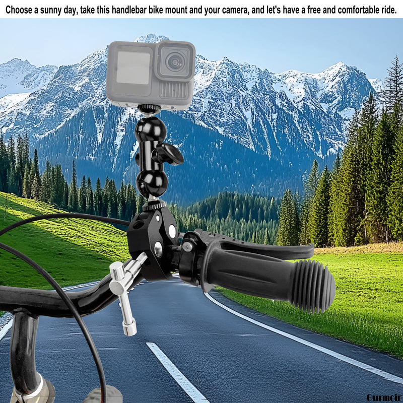 [AUSTRALIA] - Gurmoir Action Camera Motorcycle Mount Kit with Magnetic Base for Gopro Hero 13 12 11 10 9 8/DJI Osmo Action 6/5 pro/4/Insta360 X5/X4/3/Go Pro Mini/Max/Max 2 