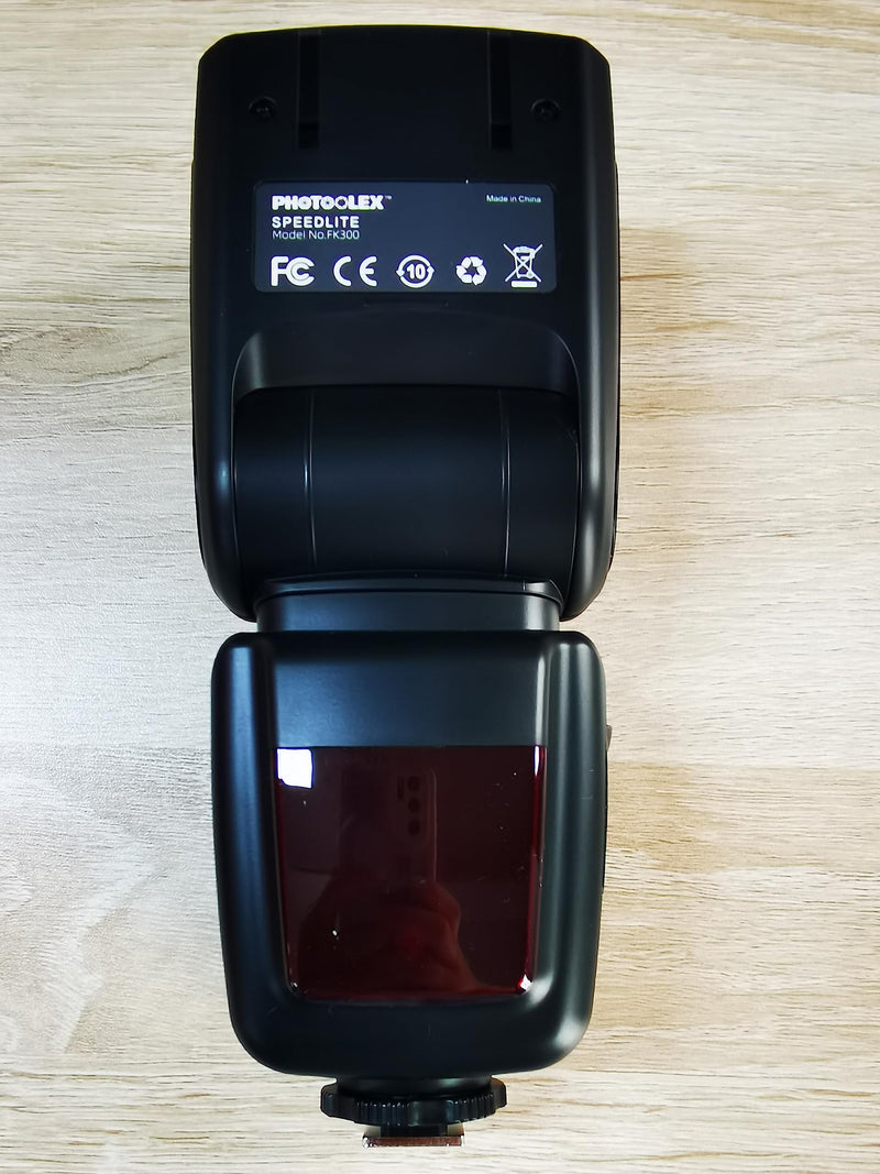 PHOTOOLEX FK300 Camera Flash Speedlite for Canon Nikon Sony Panasonic Olympus Fujifilm Pentax Sigma Minolta Leica and Other SLR Digital Cameras and Digital Cameras with Single Contact Hot Shoe