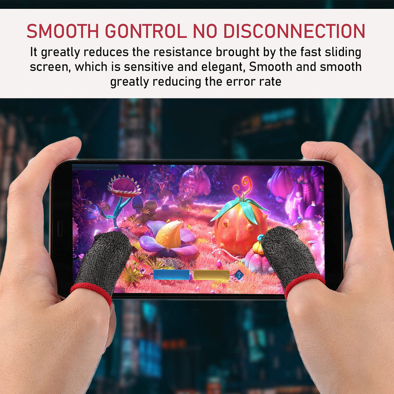40 Pieces Gaming Finger Sleeve For Gaming Thumb Sleeves Mobile Gaming Finger Protector (Simple Colors) Simple Colors