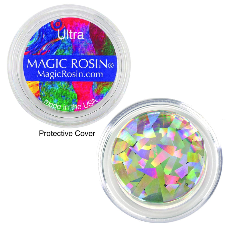 Ultra Shattered Glass Hologram - Professional Grade Instrument Rosins for Cello and Bass - Excellent Grip - Delivers a Clear Complex Tone - Transparent Low Dust Pine Bow Rosin - USA Made Ultra