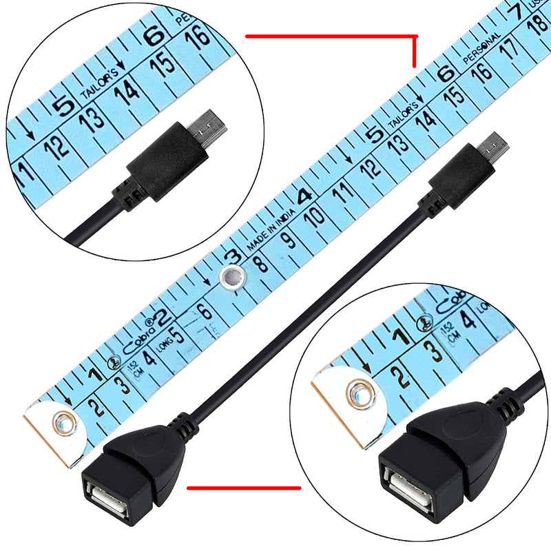 Mini USB OTG Cable for Digital Cameras - USB A Female to Mini USB B 5 Pin Male Adapter Cable 1 Pack