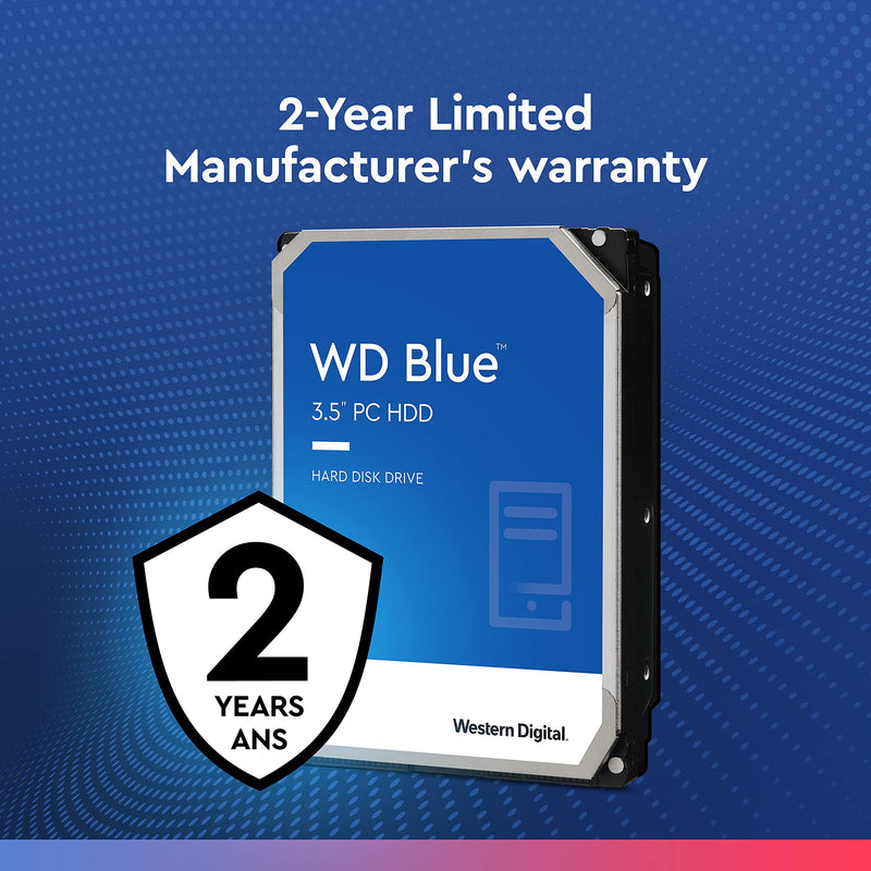 Western Digital 2TB WD Blue PC Hard Drive - 7200 RPM Class, SATA 6 Gb/s, 256 MB Cache, 3.5" - WD20EZBX