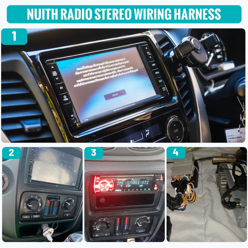 NuIth Double DIN Radio Dash Kits+Stereo Radio Wire Harness with Antenna Adapter for Volkswagen Jetta/GLI/Passat/CC/Tiguan/Scirocco 2006-2018