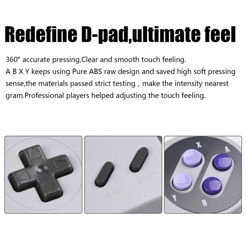 2X Classic SNES USB Controller for Retro Gamings, kiwitatá Super NES USB Wired Game Controller Joystick for Windows PC Mac Raspberry Pi