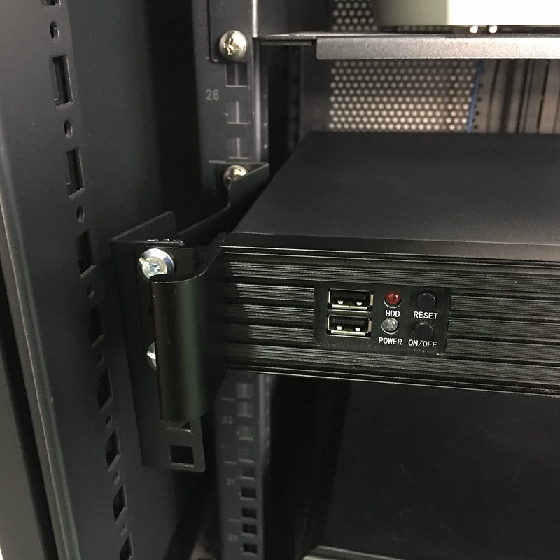 Jingchengmei 2U Server Rack Depth Extender - 4-Inch Deep -Recessed Rack Mount Adapter Kit for Network Rack (2UEXB) 2U High