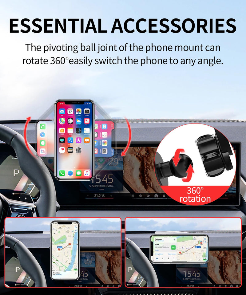 Car Phone Holder for BMW X3 2025 2026 14.9" Screen Magsafe Accessories | Magnetic Cell Phone Mount Clip Compatible with iPhone, 3D fit Stable Dashboard GPS Navigation Bracket Cradle Stand