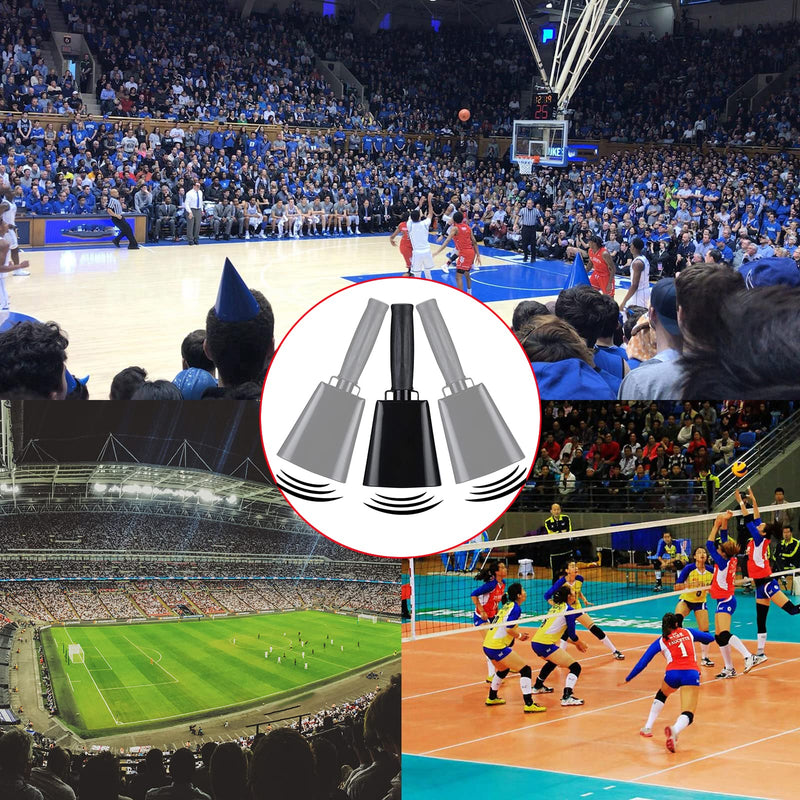[AUSTRALIA] - 8’’ Steel Cow Bell with Handle, Noise Maker Cowbell, Cheering Loud Hand Call Bell for Sport Events Football Soccer Hockey Baseball Basketball Games Party Concert Graduations School Wedding Farm Ranch 8inch-black 