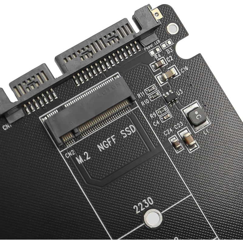 M.2 NGFF (SATA) to SATA III Adapter Card - Premium MCA556 Aluminum Enclosure for 2280 SSDs, Easy Installation, High-Speed 6Gbps Transfer