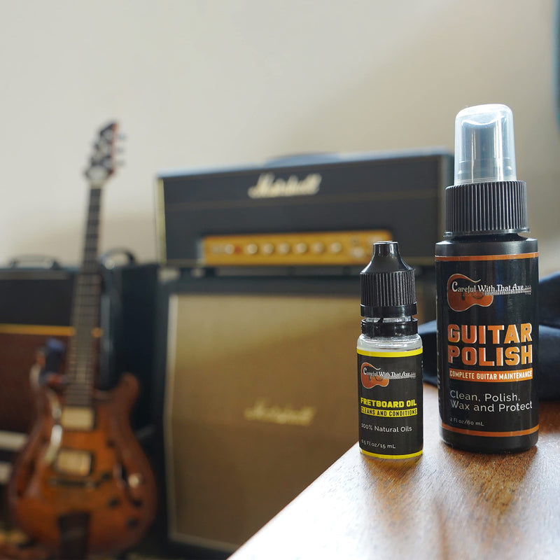 Guitar Cleaning, Polish and Oil Care Kit - Guitar Oil and Cleaner for Body and Fretboard Fingerboard - Cleans, Polishes, and Protects 1 Pack