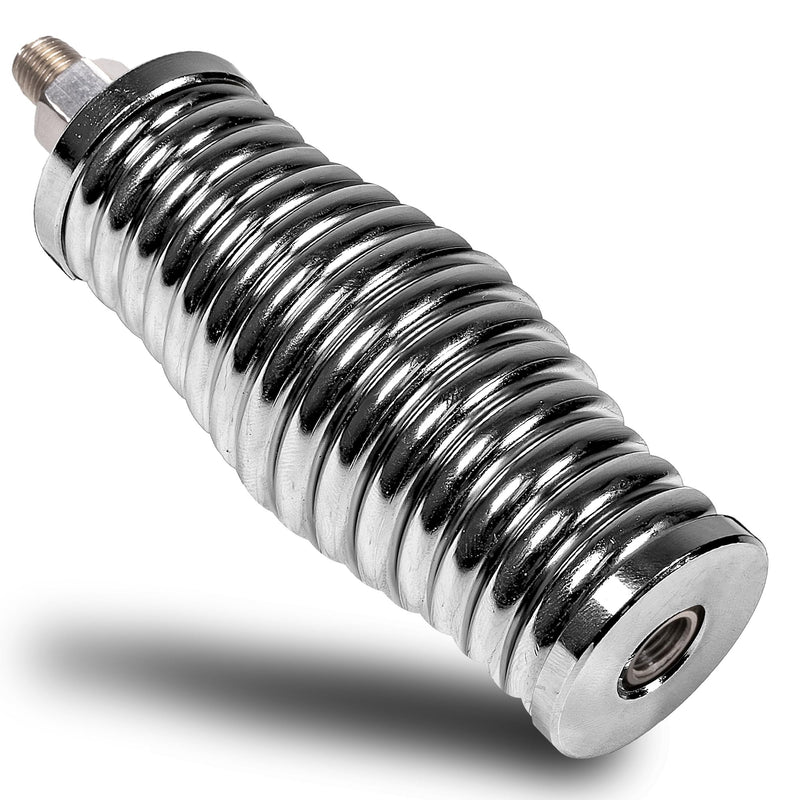 True MODS Chrome Heavy-Duty Stainless Steel CB Radio Antenna Spring Mount Base [3/8" 24 Thread] for Offroad UTV ATV SxS Side-by-Side 4 Wheeler Polaris RZR Razor Can-Am Maverick X3 Semi Truck Vehicle 1pc 3/8" - 24 Thread