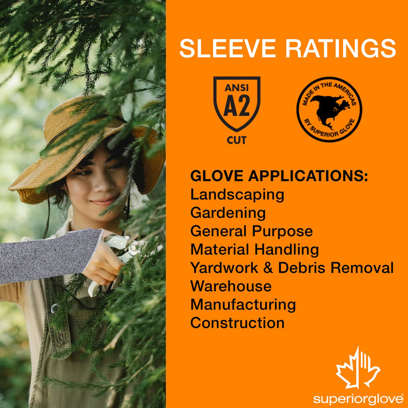 [AUSTRALIA] - Superior Glove KTAG1T18T TenActivTM Grey Stay-Cool Cut-Resistant Sleeve 18" Length (Medium, With Thumbhole) Medium 