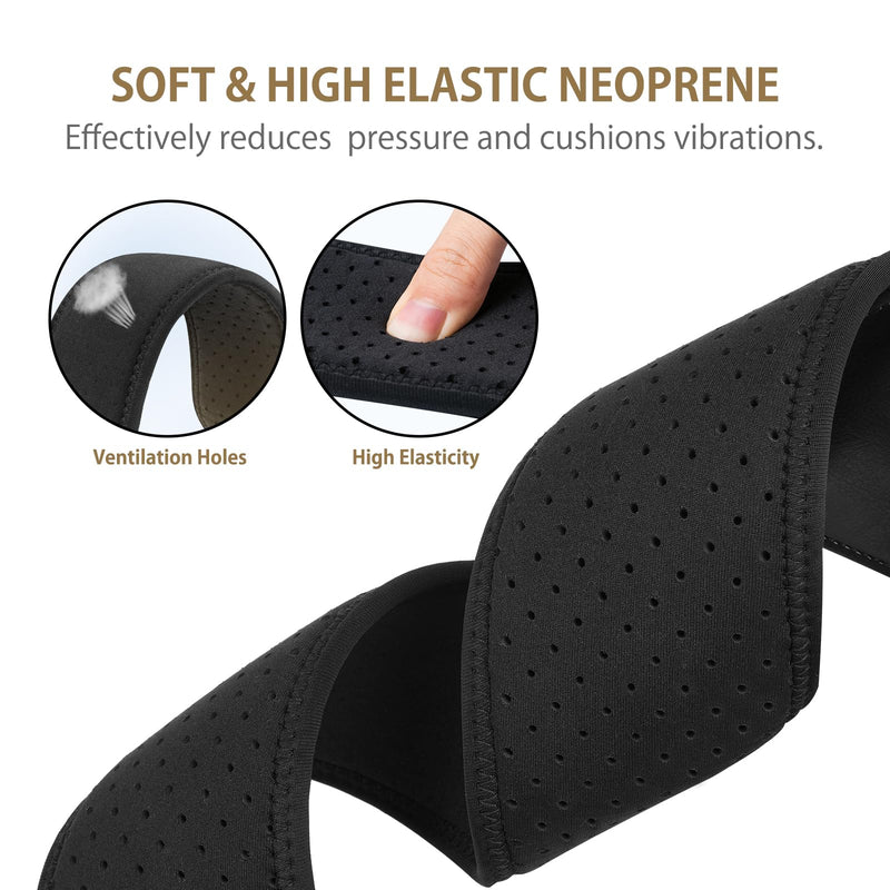 Guitar Strap for Electric Guitar & Bass, Wide Bass Strap Padded Guitar Straps with Adjustable Length 44-54 inches,Pick Holder,Strap Locks & Picks